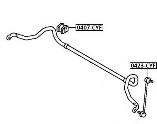 ASVA 0407-CYF Bearing Bush, stabiliser